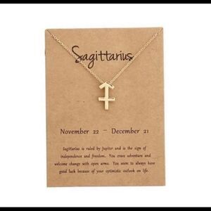 Gold plated astrology zodiac sign necklace
